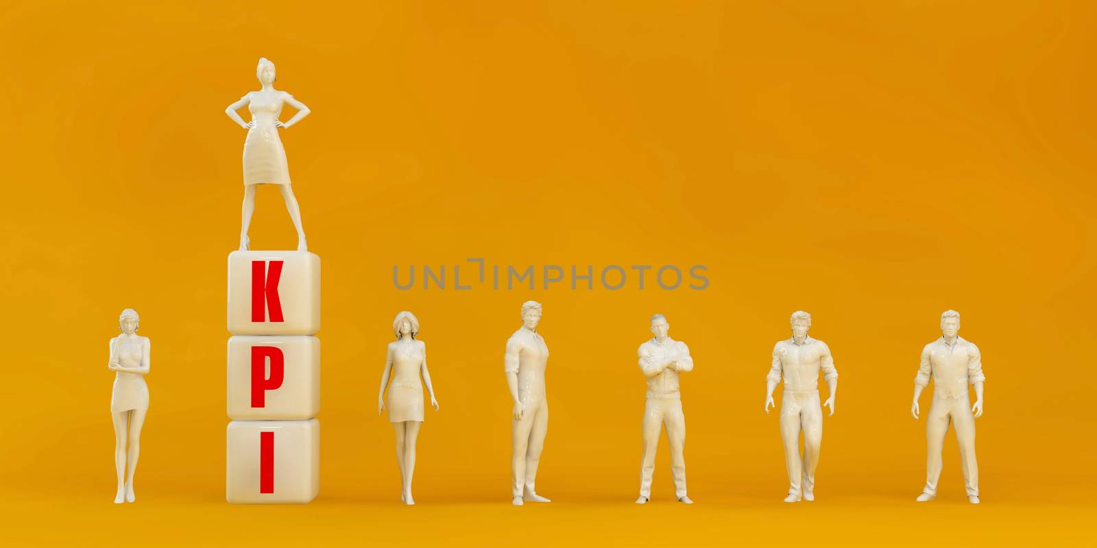 KPI Key Performance Indicator Presentation Background in Orange and Red