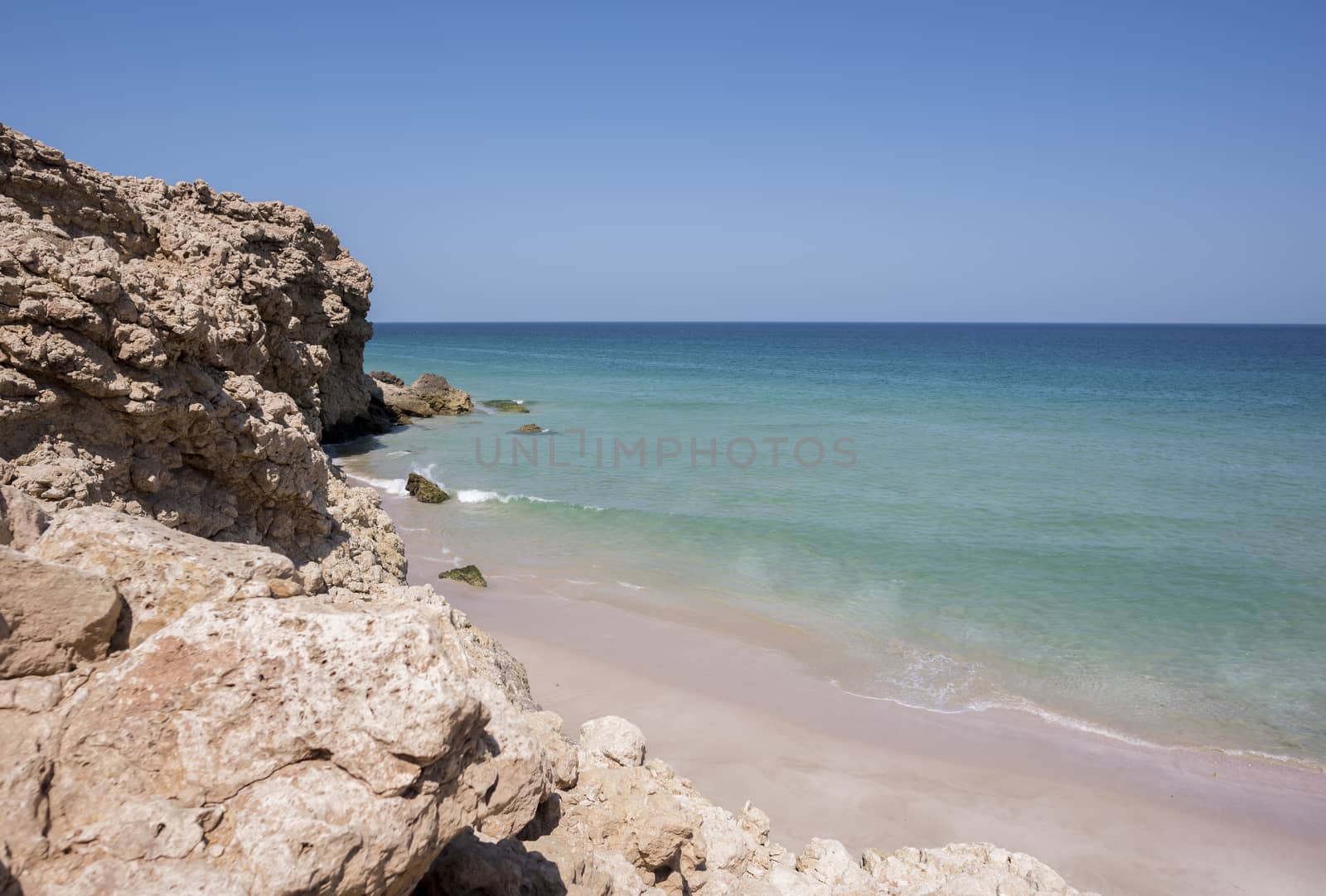 Beach at wild coast of Ras Al Jinz, Oman by GABIS