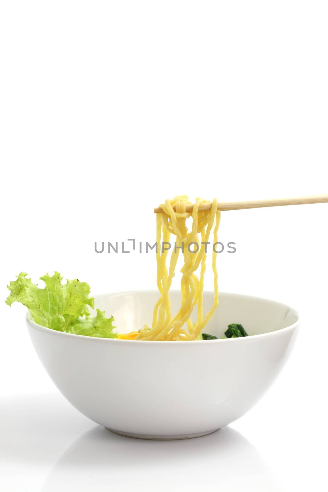 noodle ranmen Japanese food isolated in white background by piyato