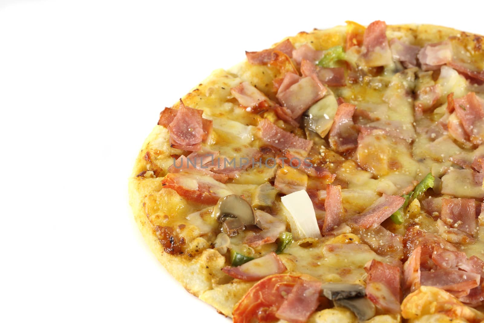 pizza isolated in a white background  by piyato