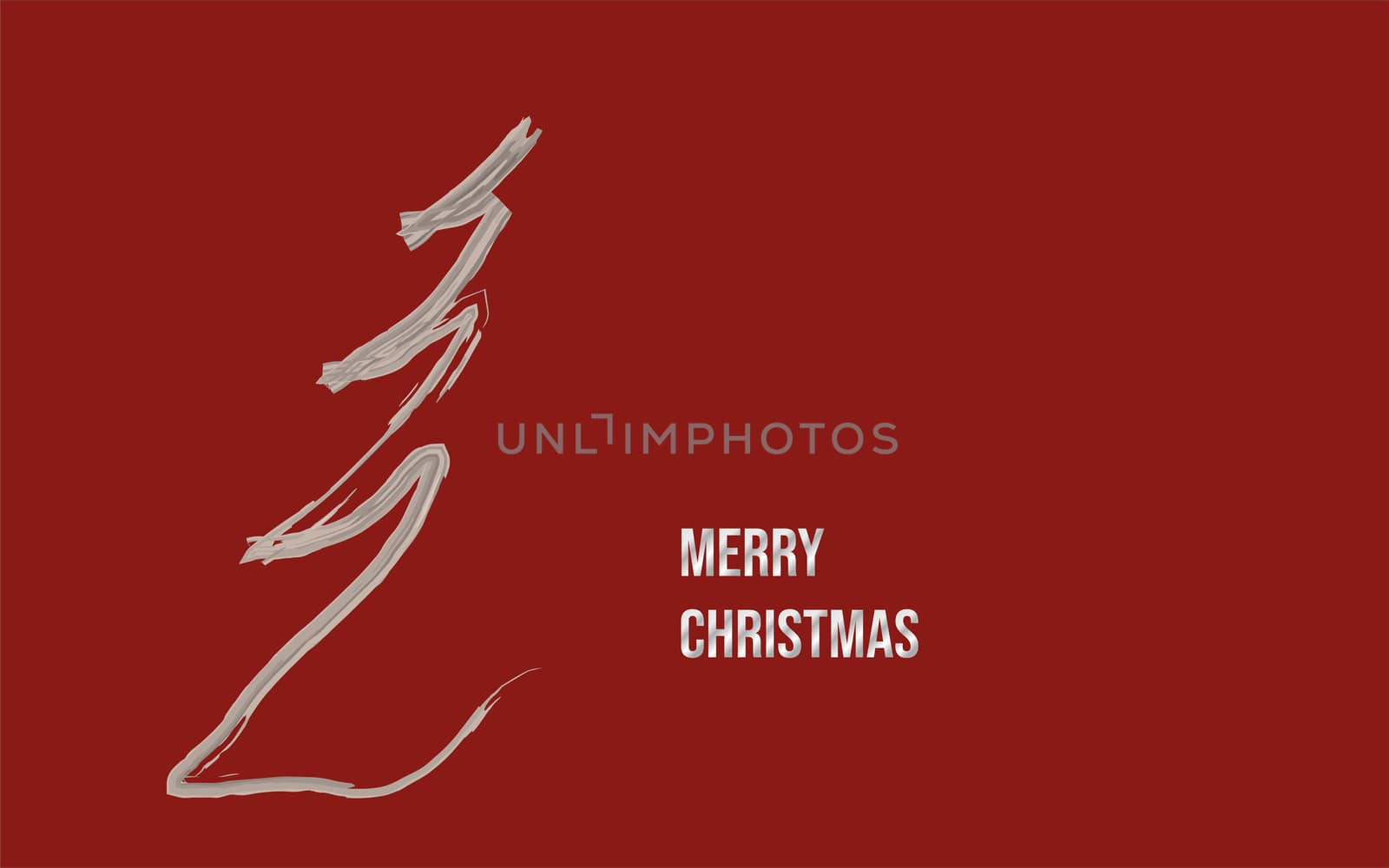 christmas card abstract graphic design on red background in silver and copy space