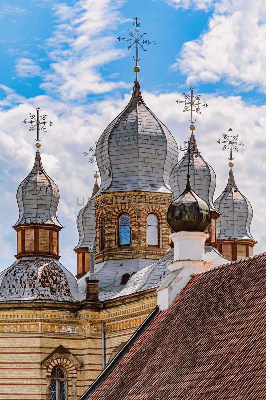 Cupolas of The Orthodox Church of The Holy Spirit, Jekabpils, Latvia