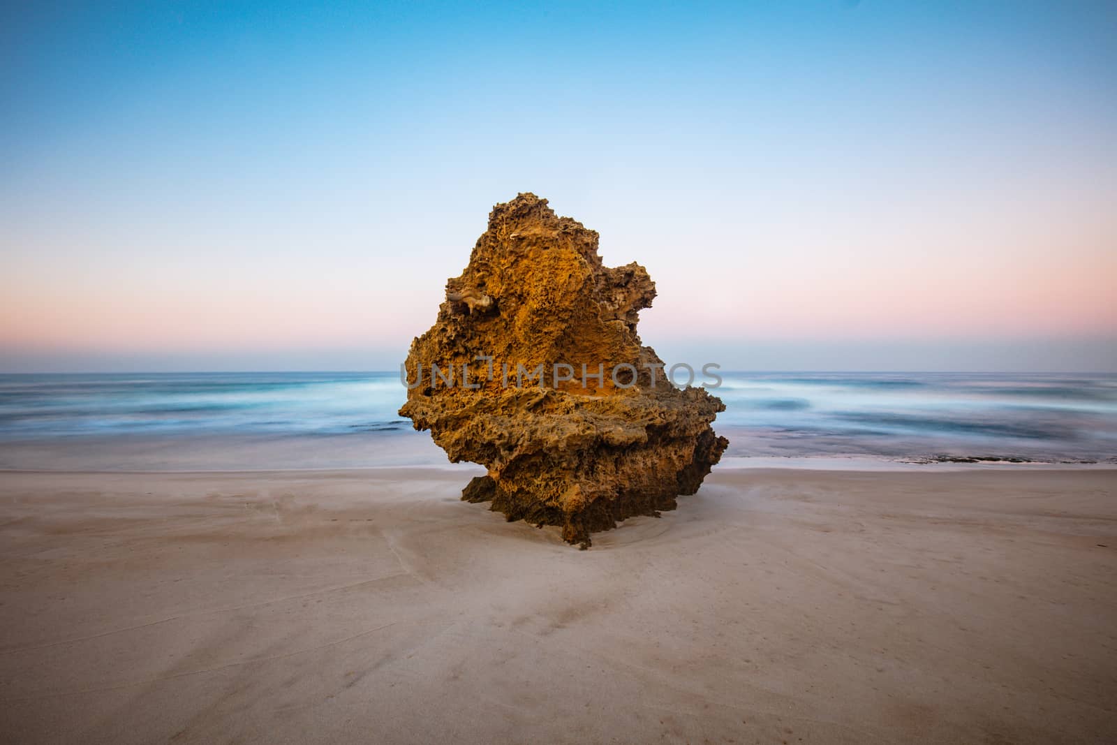 The idyllic Number Sixteen Beach at sunrise in Rye, Victoria, Australia