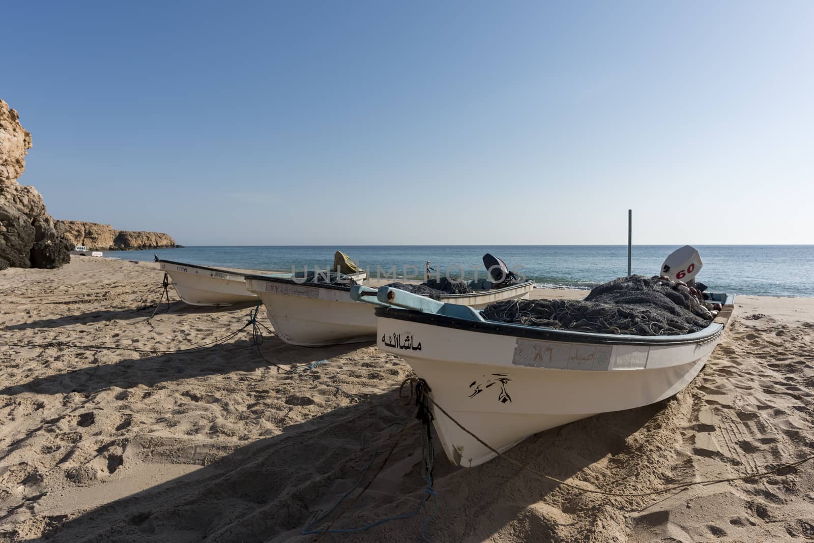Fishermen on the beach of Ras Al Jinz, Oman by GABIS