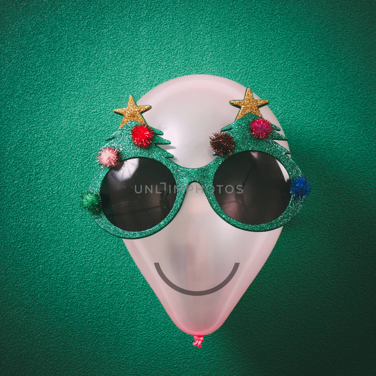 Christmas glasses that decoration with Christmas tree on air bol by everythingpossible