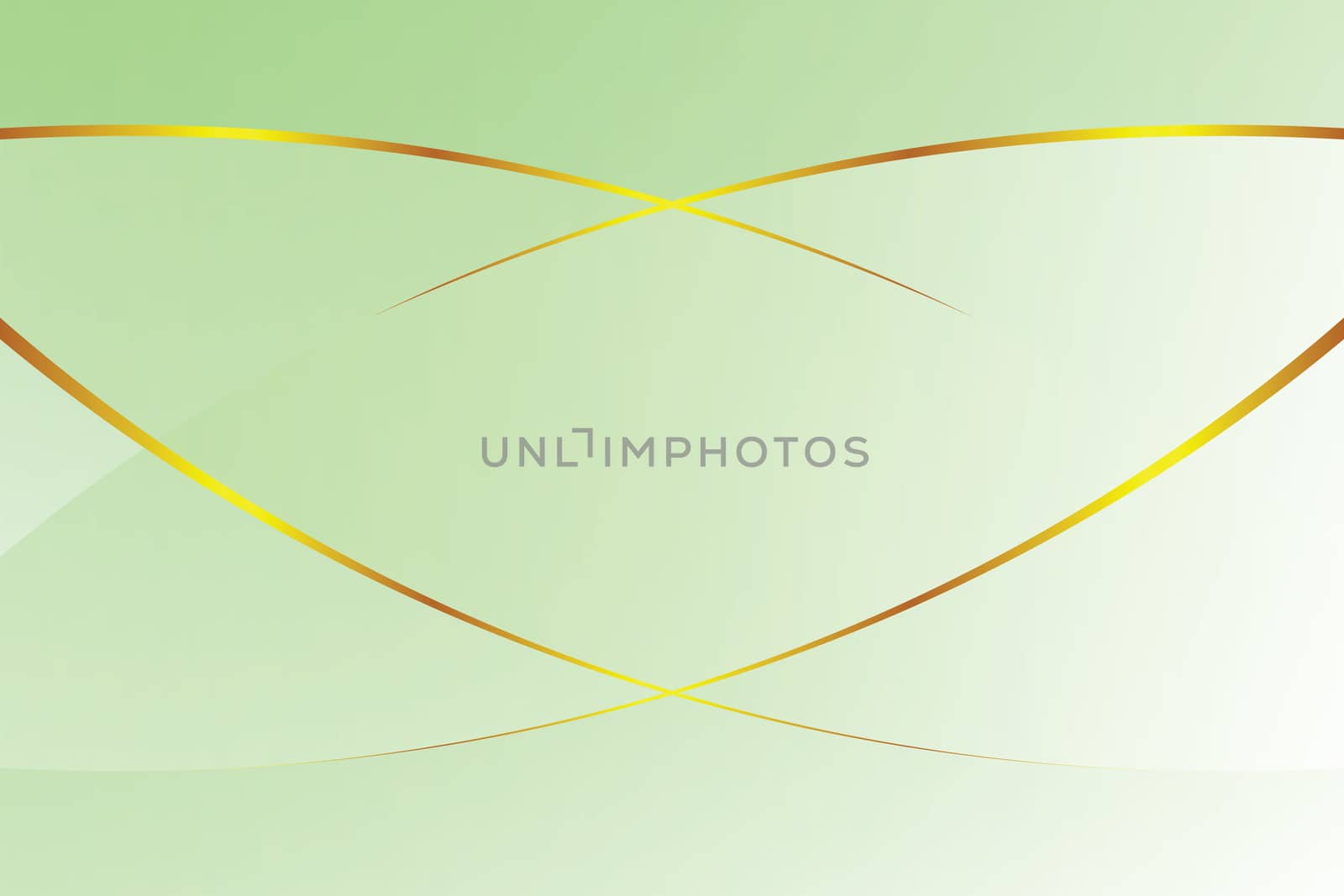 green light gradient color soft light and golden line graphic for cosmetics banner advertising luxury modern background