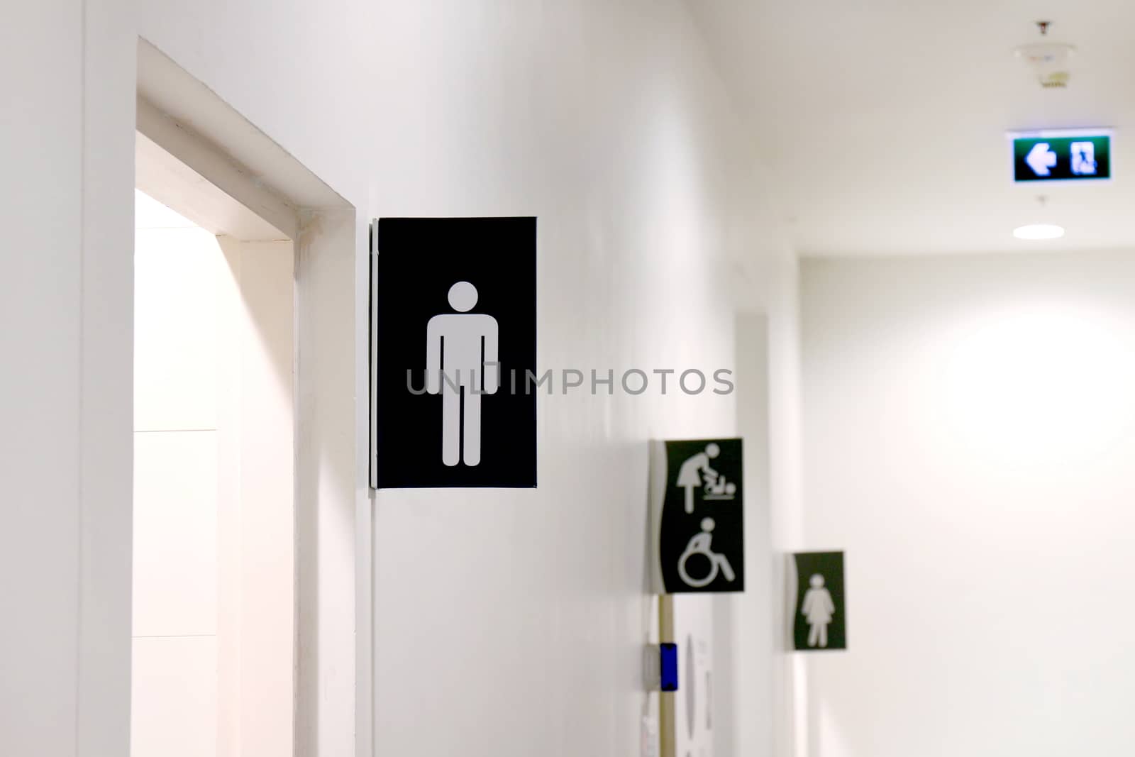 Toilet sign, Indoor bathroom sign