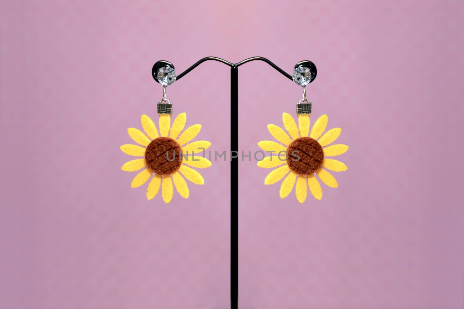 earrings, flower earrings yellow sunflower, earrings fashion by cgdeaw