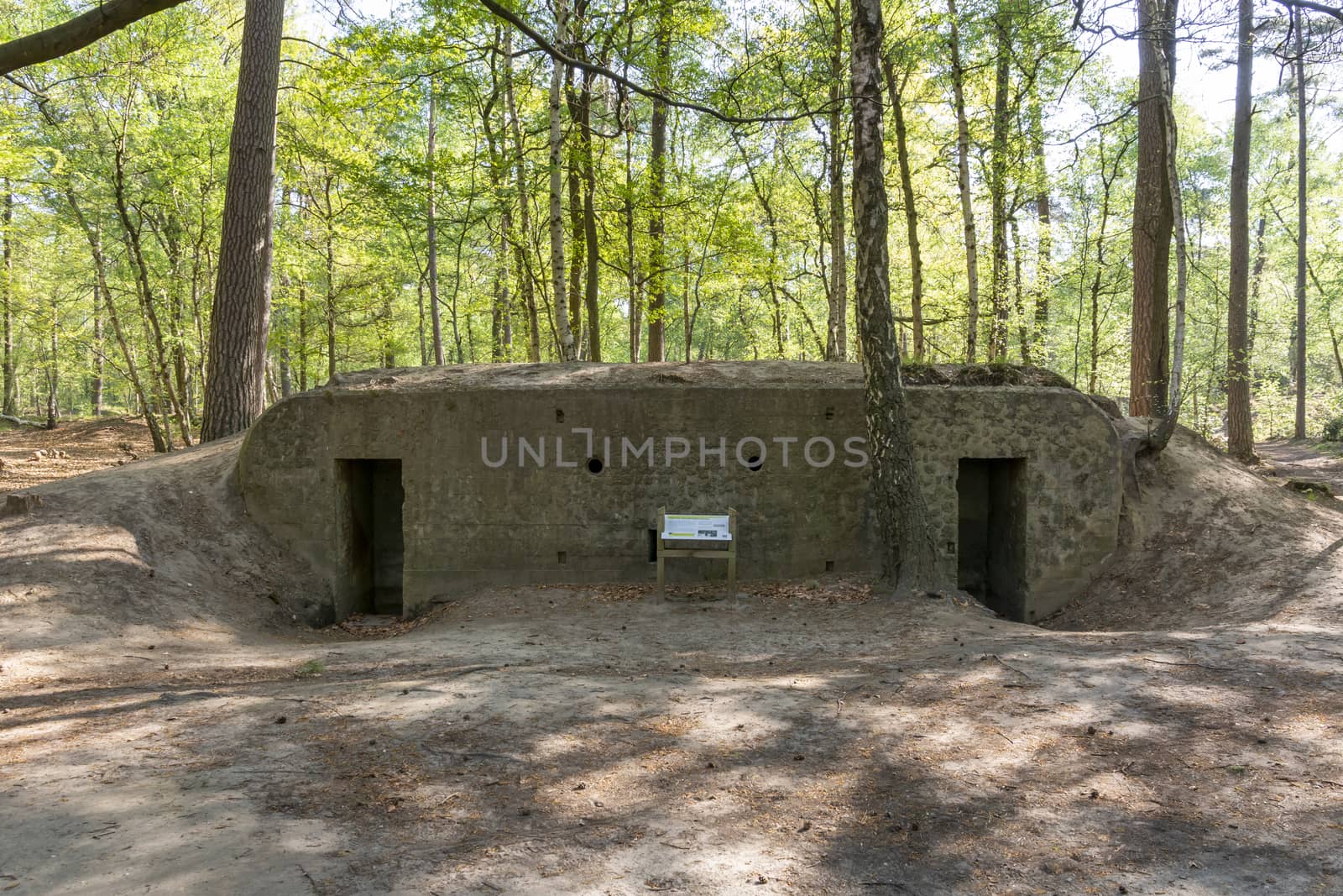 German Troepenbunker, or Troop Bunker, in mastenbos Kapellen, part of Flanders Fields WWI remembrance. by kb79