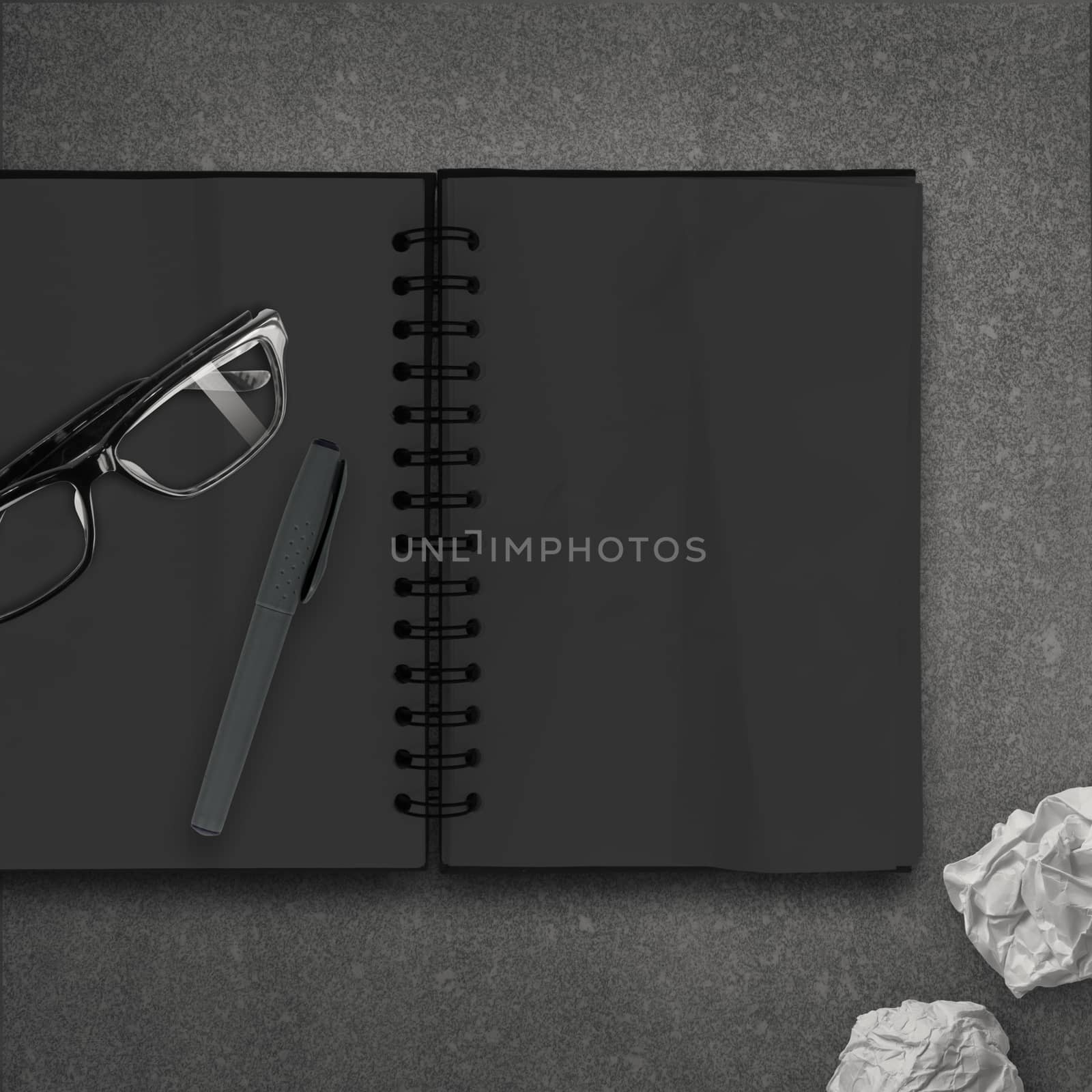 blank dark note book as concept  by everythingpossible