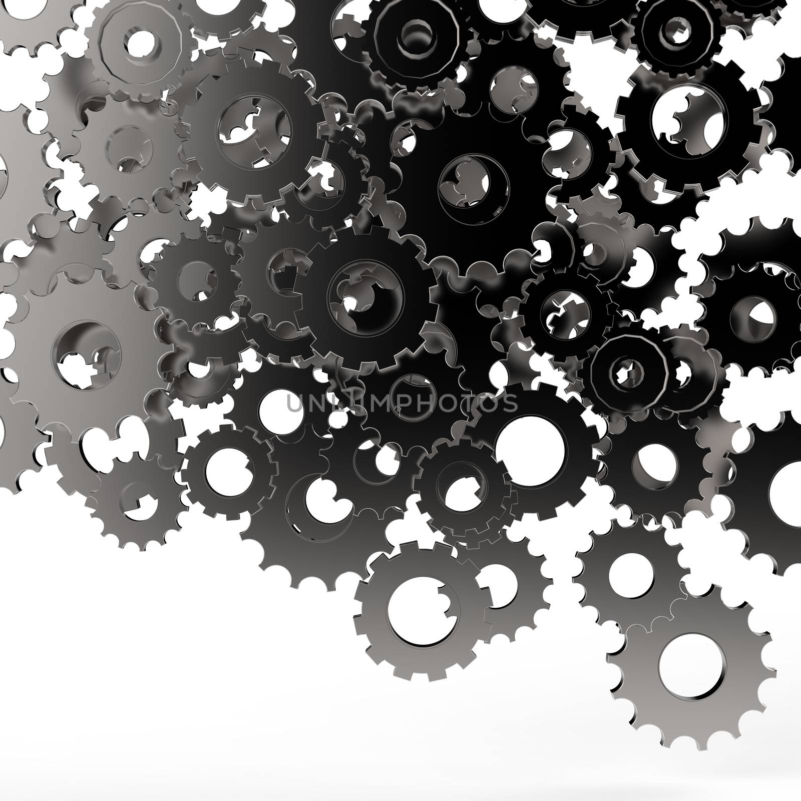 3d cog gear on white background  by everythingpossible