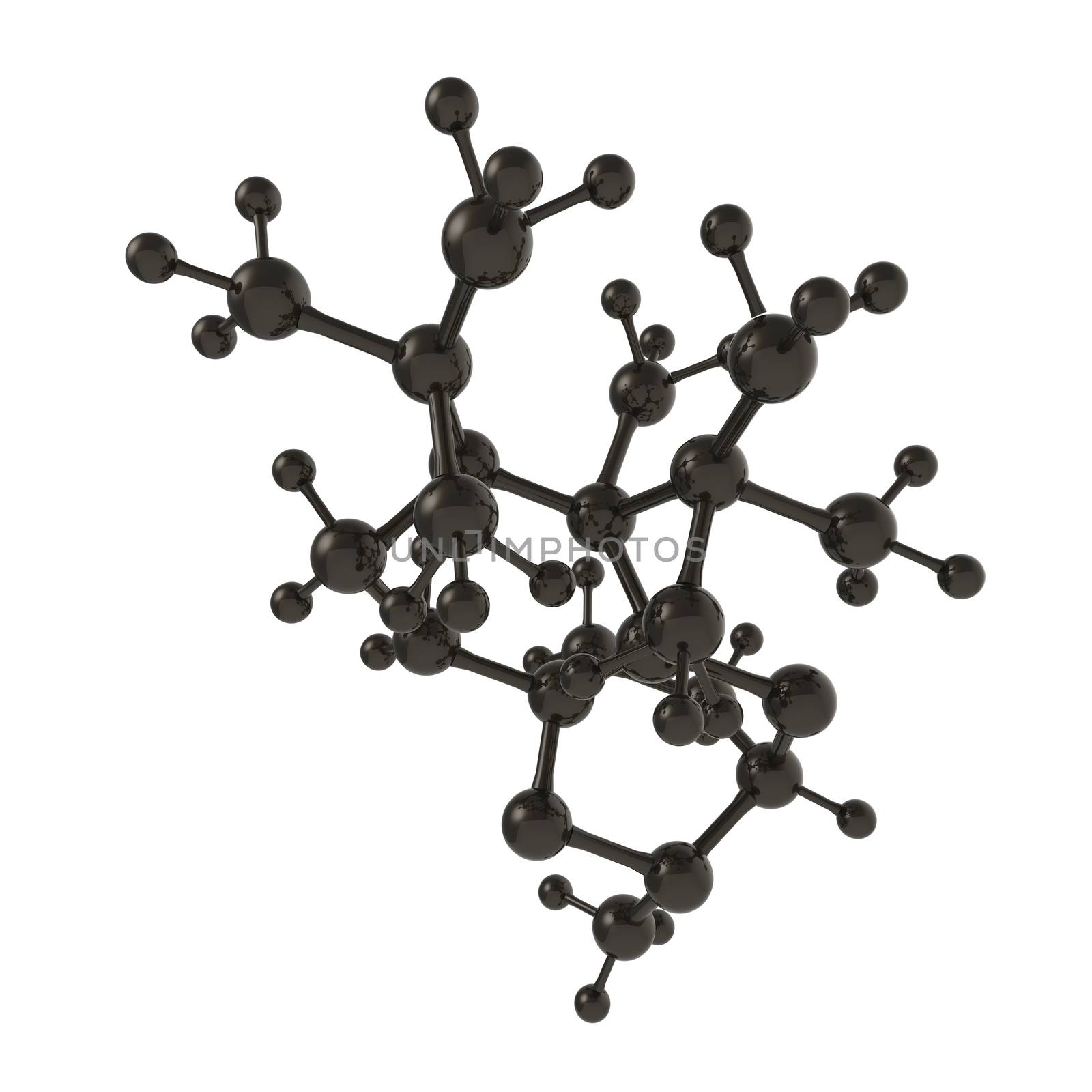 Molecule white 3d on white background  by everythingpossible