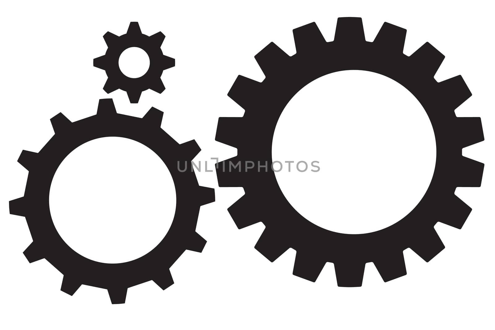 gear icon, Gear Wheels pictograms, Isolated gear wheels icon gra by suthee