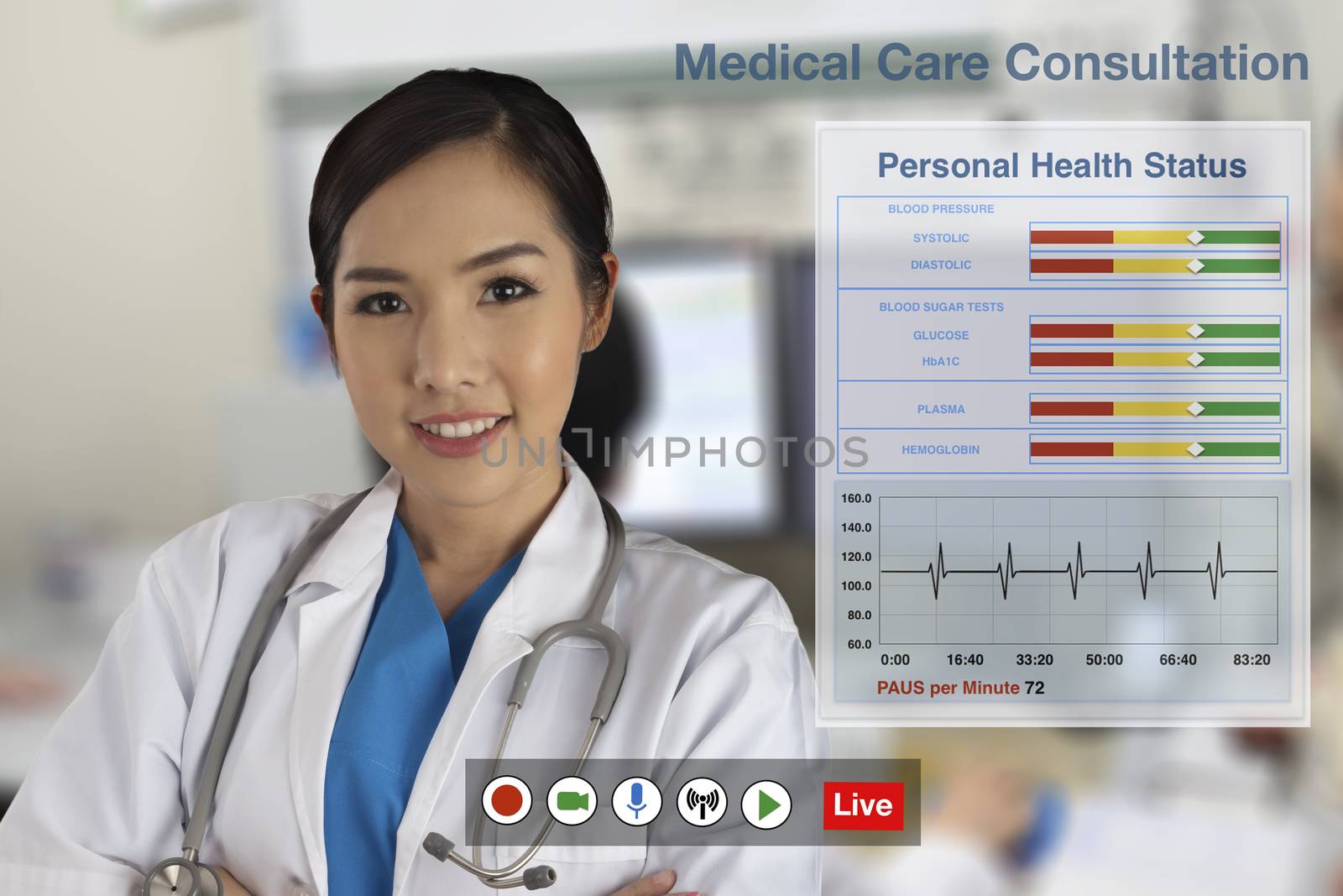 Doctors are currently providing medical consultation to patients through the computerized distance service.