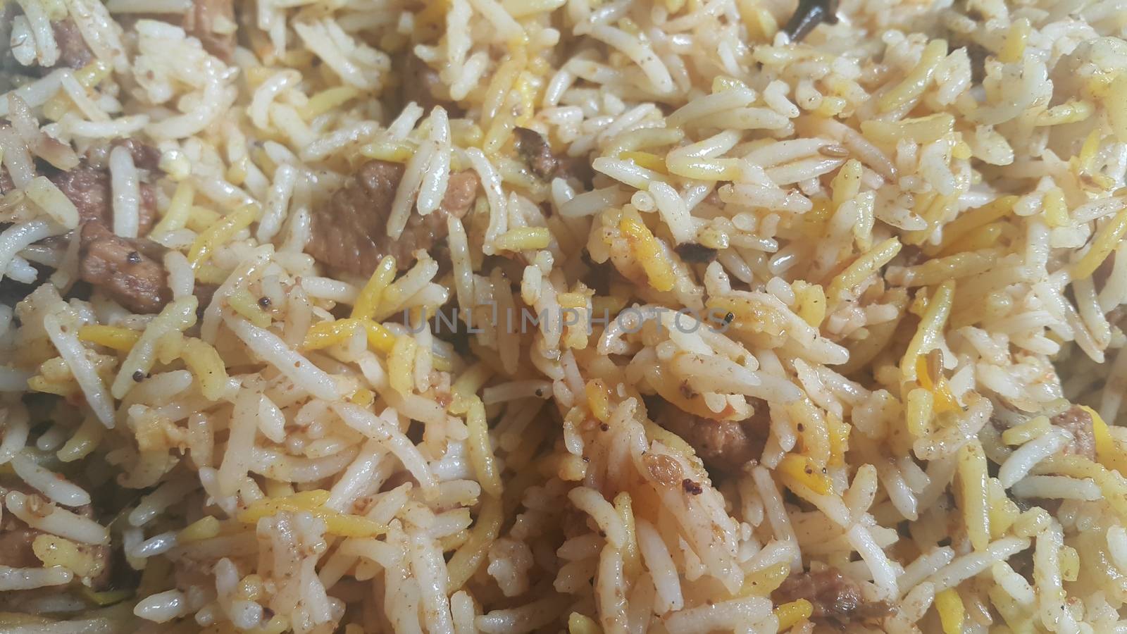 Basmati rice pulao or pulav with chana, or vegetable rice dish by Photochowk