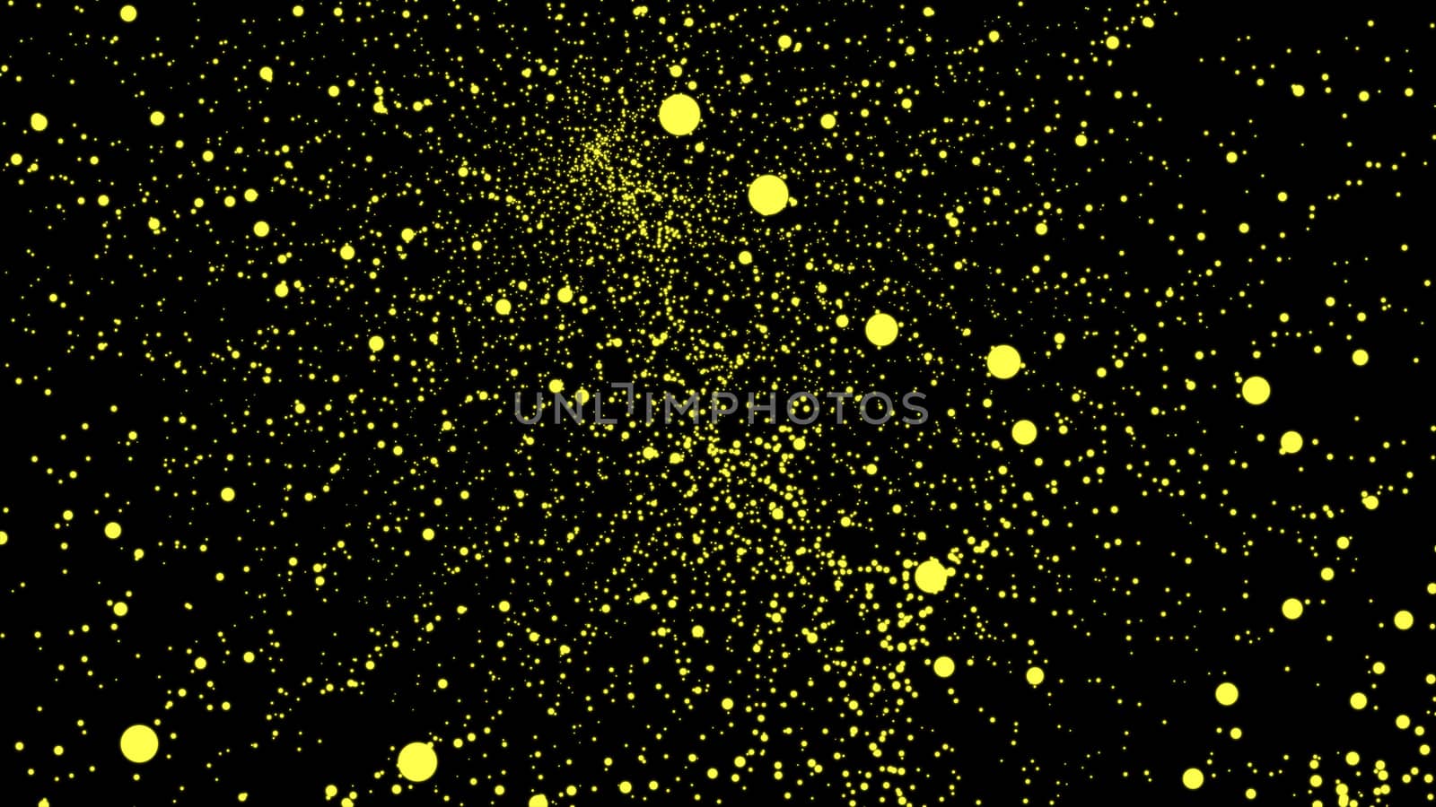 Black abstract texture background with glittery colored shiny bokeh spheres by Photochowk