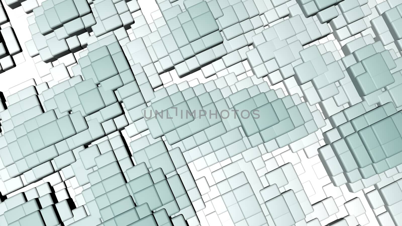 Bright colorful shiny solid squares floating in a wavy shape background. by Photochowk