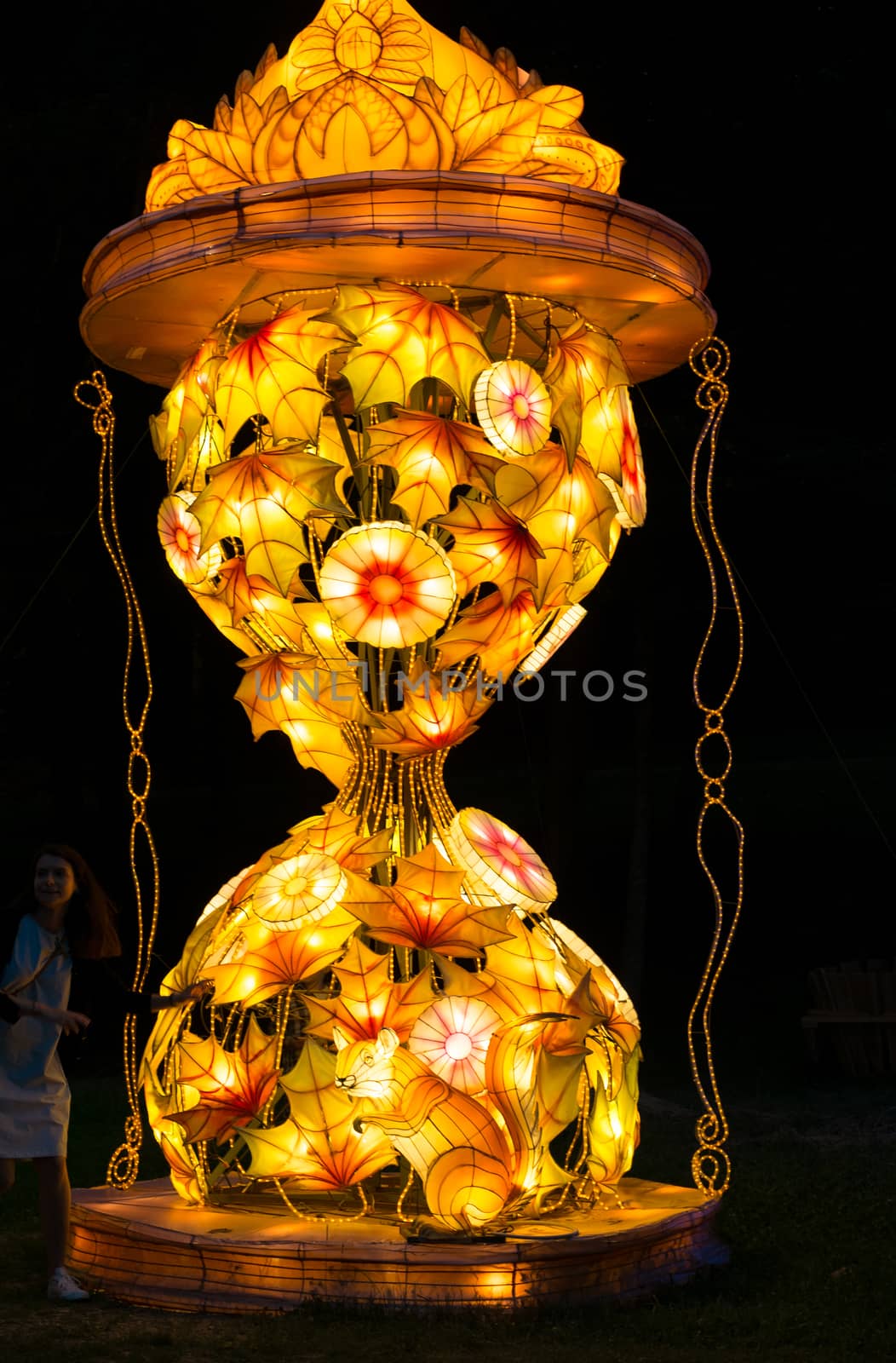 Sibiu City, Romania - 23 June 2019. The Lantern Festival a centuries-old Chinese tradition will illuminate the ASTRA Museum at the Sibiu International Theatre Festival from Sibiu, Romania.