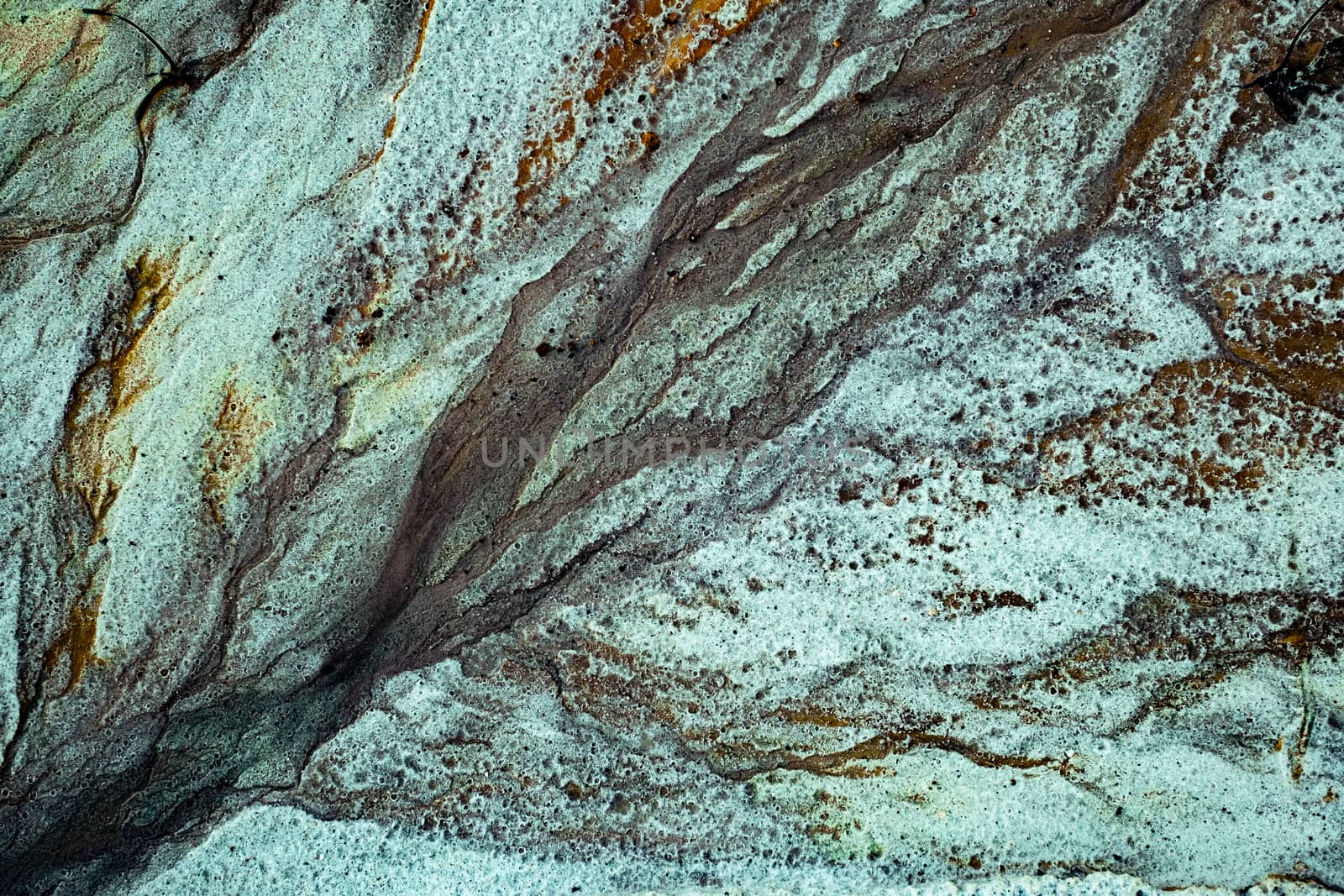 Abstract color sand texture at kaolin mine