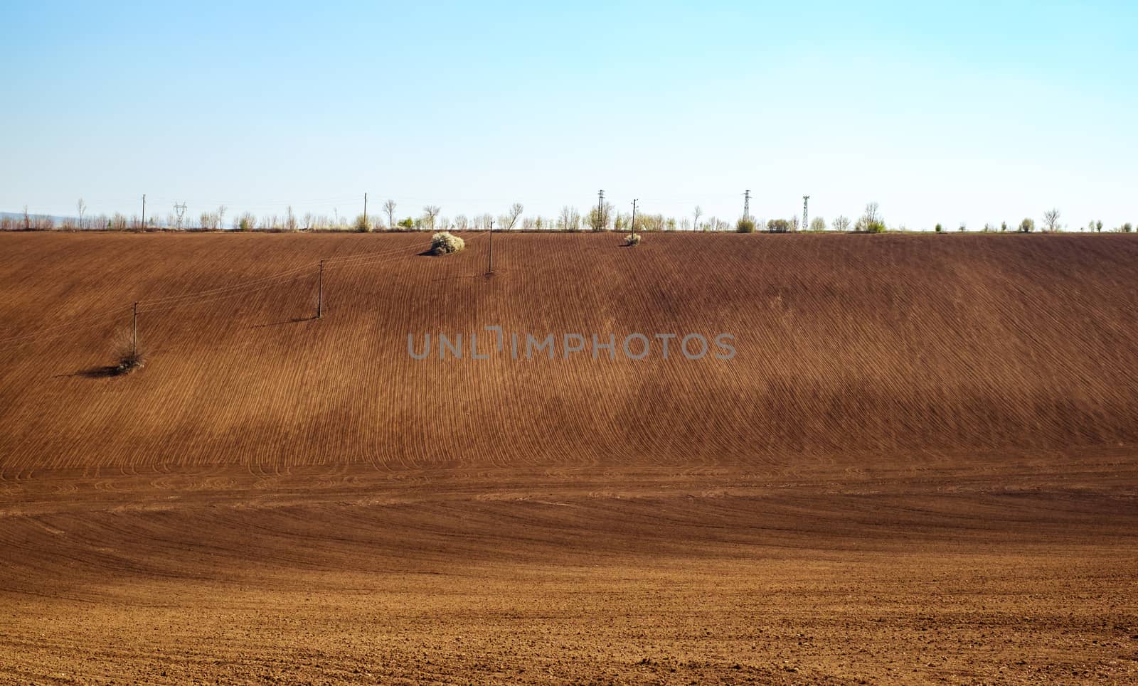 Agricultural land ready for spring