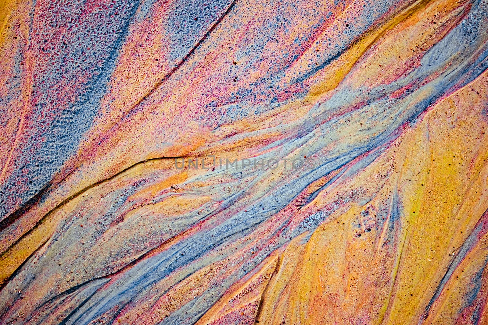 Abstract color sand texture at kaolin mine