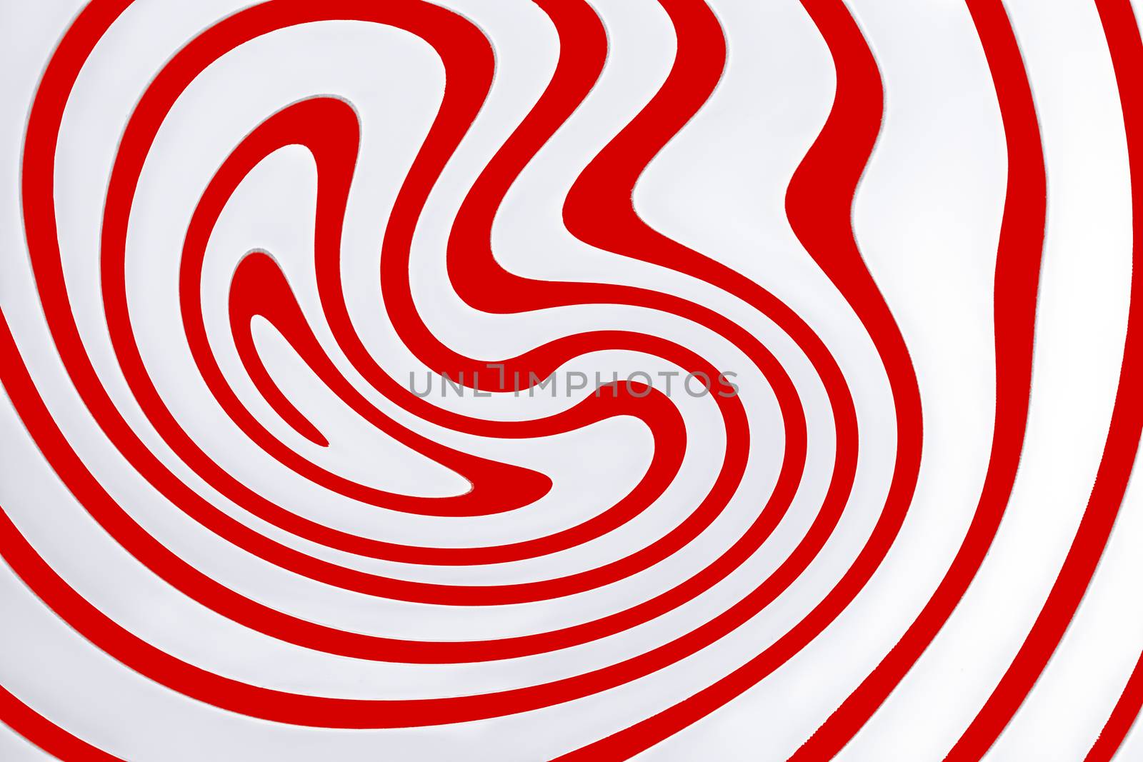 Abstract shape on red background