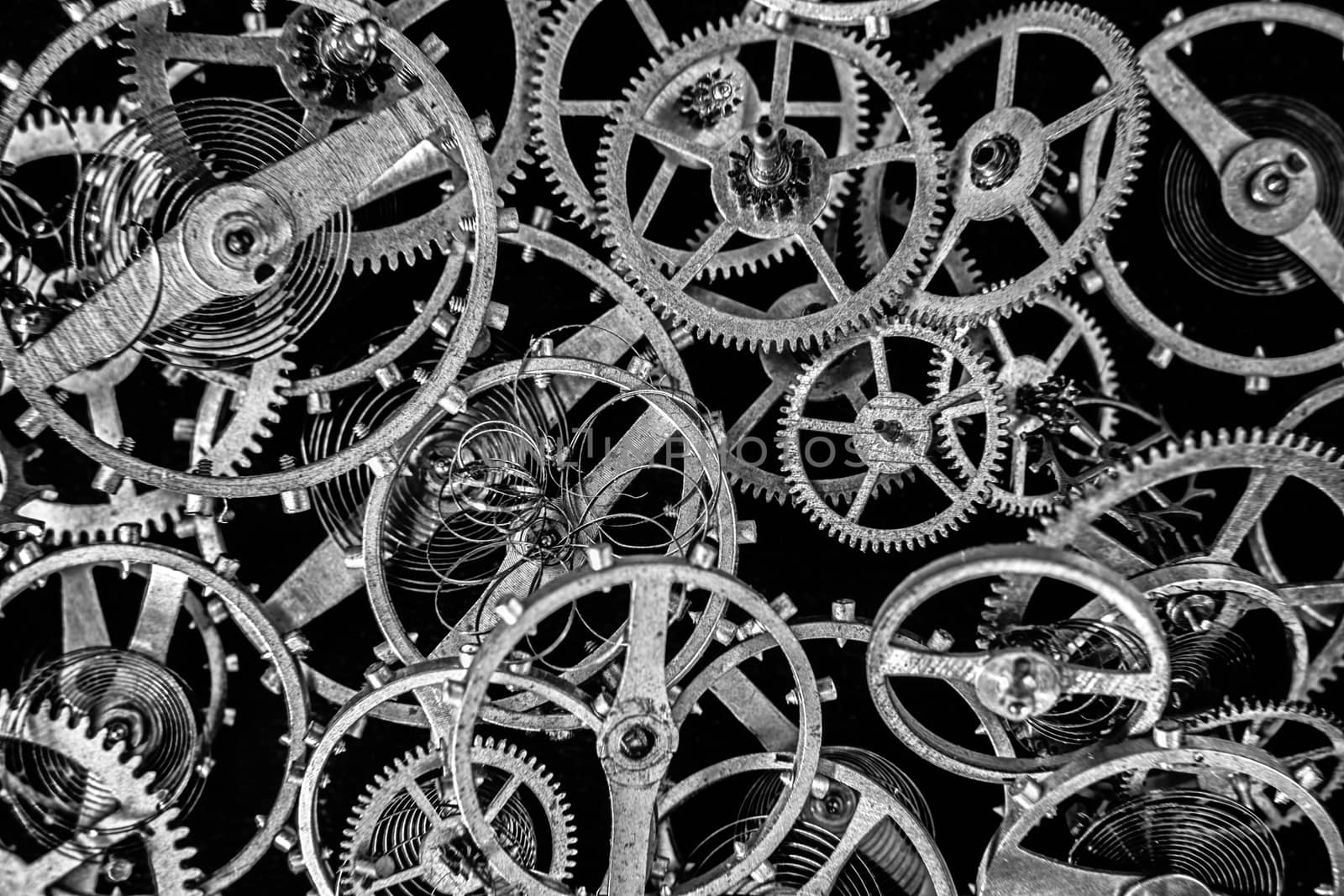 Antique clock mechanism steampunk style cogs gears wheels