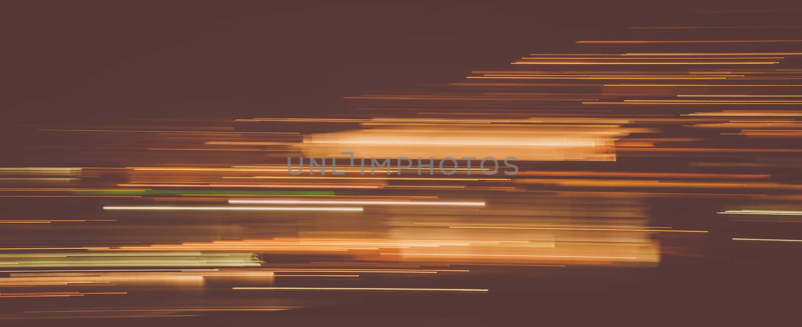 Abstract light trails in the dark, vintage effect