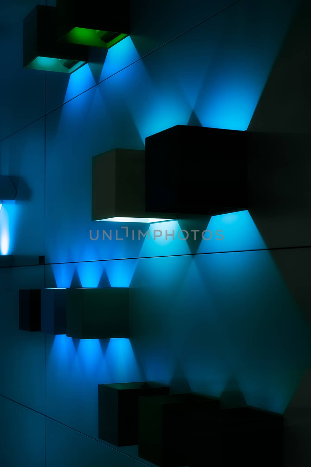 Blue lights and shadows