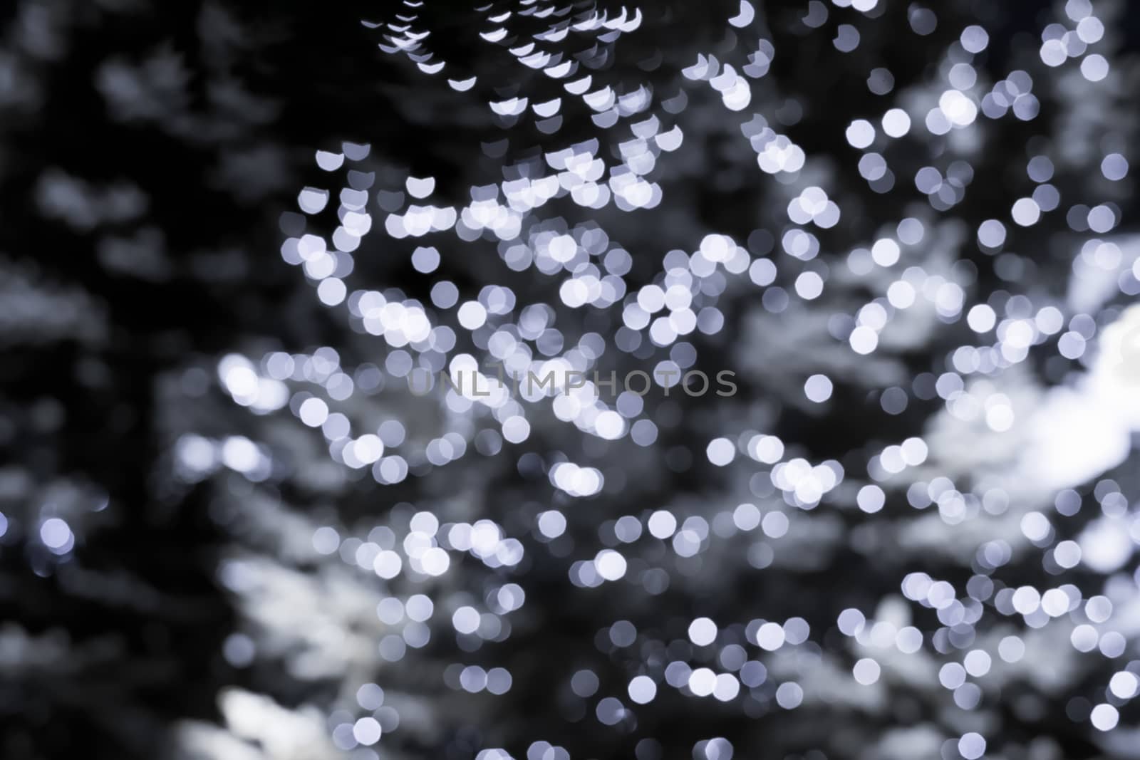 Blurred decorated lights for elegant party, out of focus lights