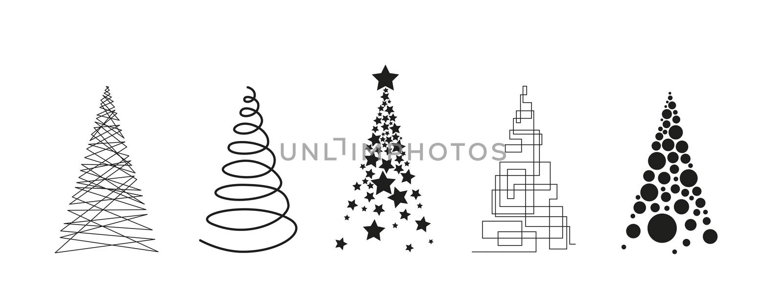 Illustration for christmas cards and web banners and copy space