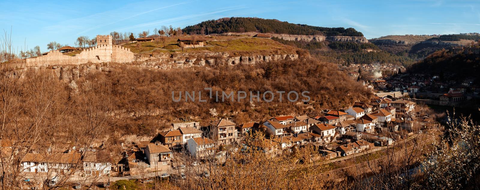 Panoramic view over the old city and Yantra river.