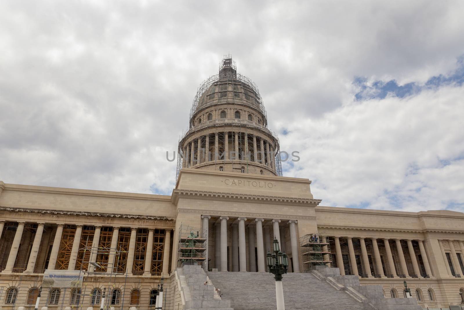 HAVANA, CUBA - CIRCA 2017: El Capitolio, or the National Capitol Building is a public edifice and one of the most visited sites in Havana, capital of Cuba.