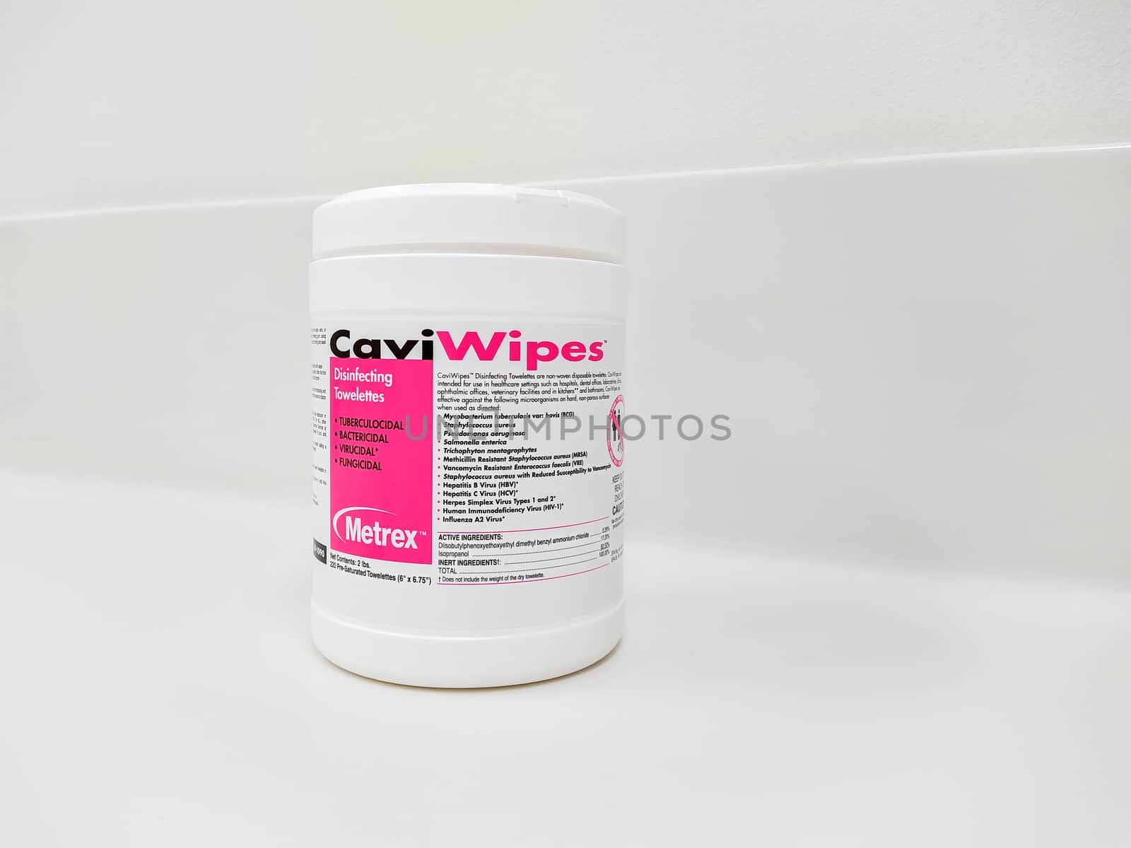 Dubai, UAE - CIRCA 2020: CaviWipes disinfecting towelettes are very useful amid Coronavirus pandemic. CaviWipes, presaturated with CaviCide are a cleaner and disinfectant in one.