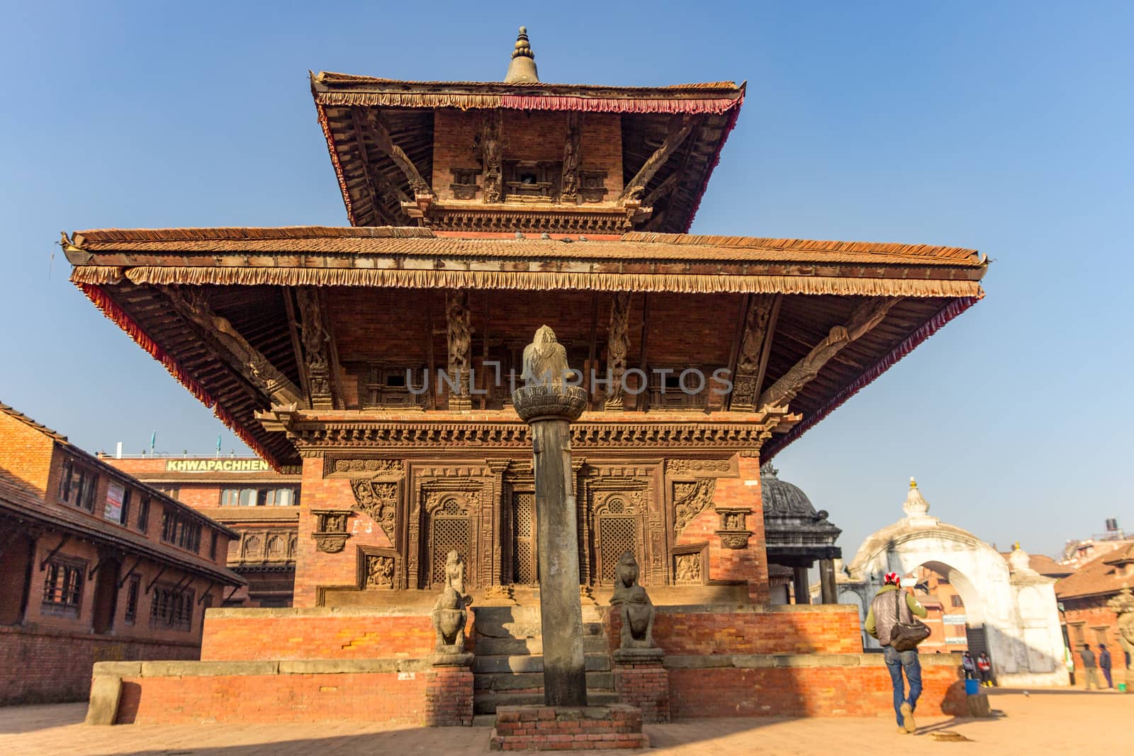 Kathmandu, Nepal - CIRCA 2020:Nepal Kathmandu Royal Patan palace complex in Patan Durbar Square famous place tourist attraction. Bhaktapur is UNESCO World Heritage site located in the Kathmandu Valley by dugulan