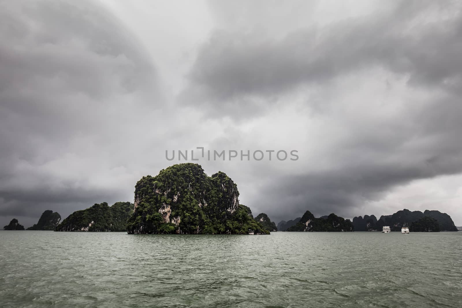 Stormy Ha Long Bay in Vietnam by FiledIMAGE