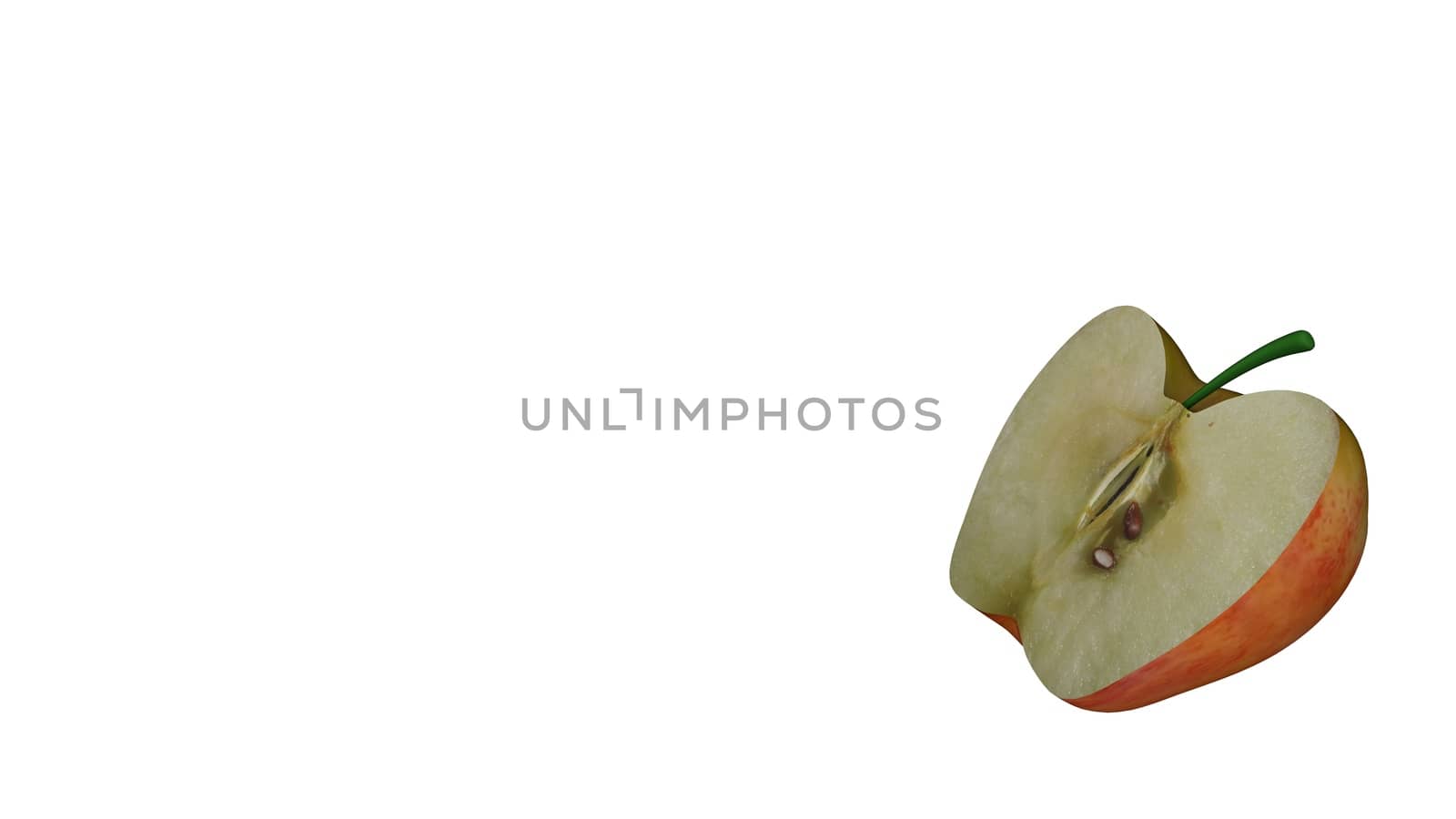 Red apple and green apple isolated on white background by Photochowk