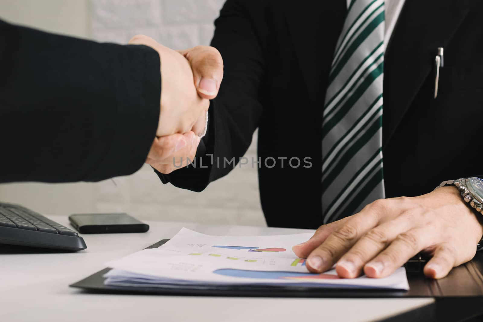 Business people agree business handshake congratulation concepts