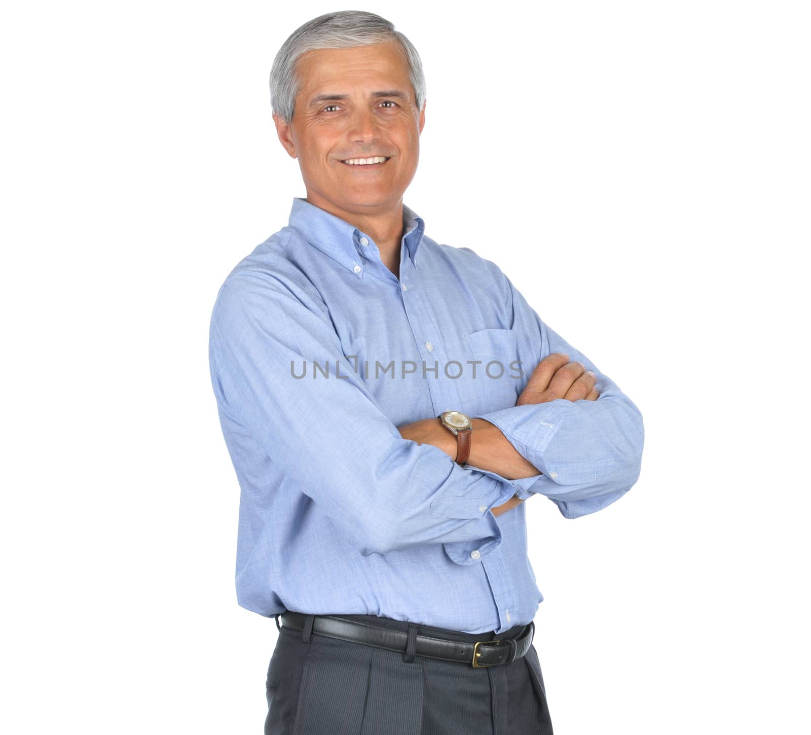 Smiling Businessman With Arms Crossed by sCukrov