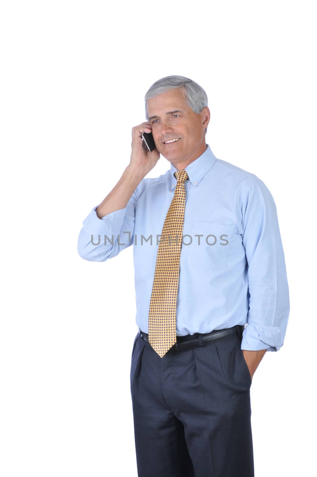 Businessman Talking on Cell Phone by sCukrov
