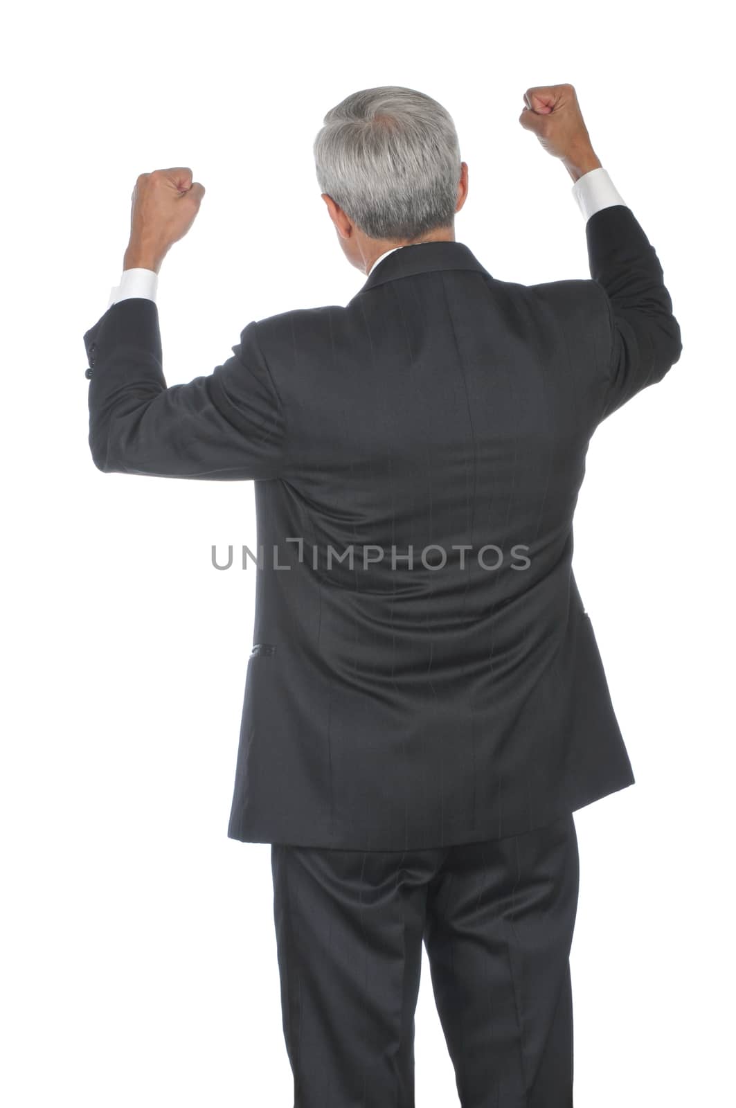 Middle Aged Businessman Hands Raised by sCukrov