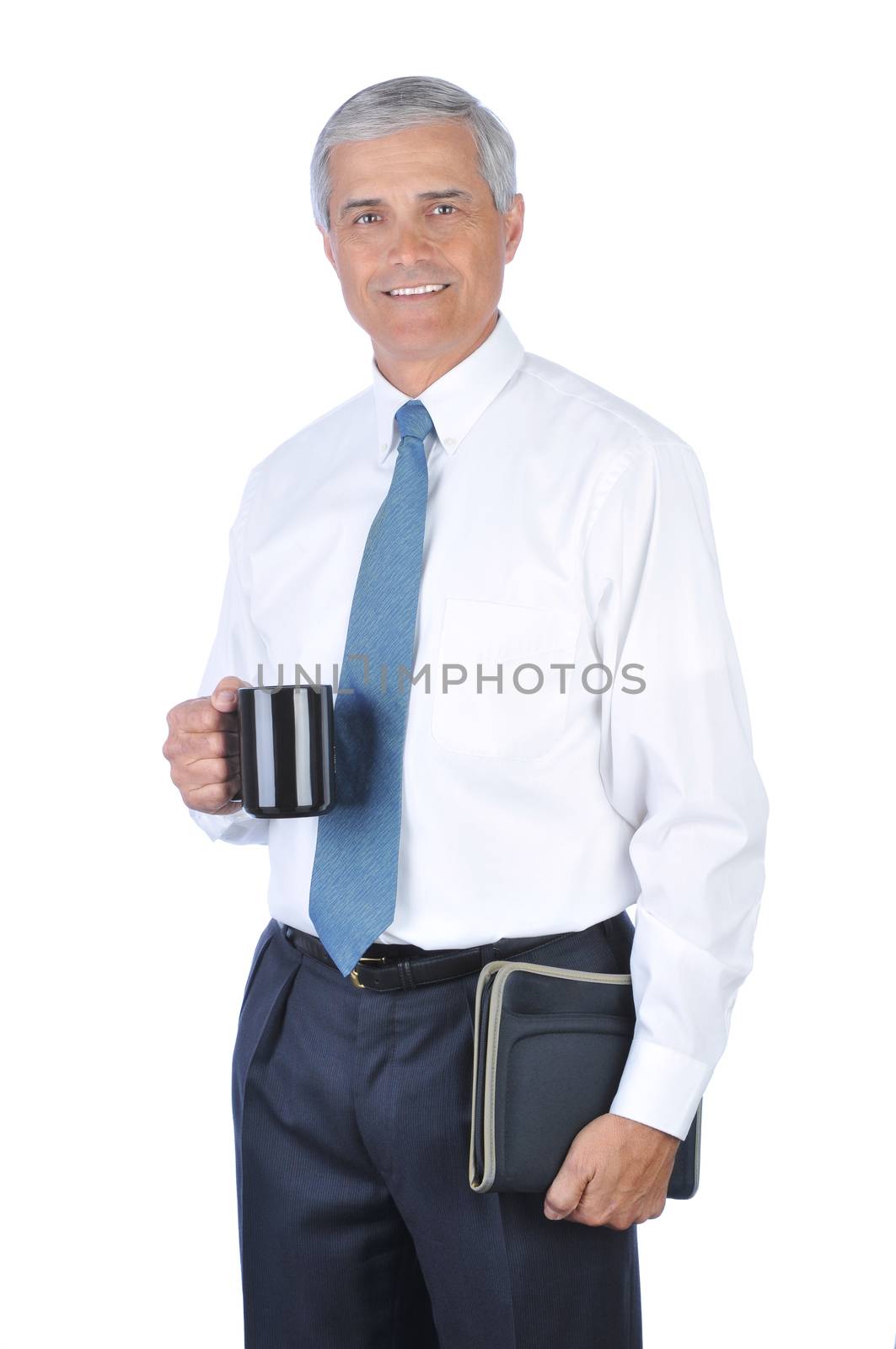 Businessman With Coffee and Notebook by sCukrov