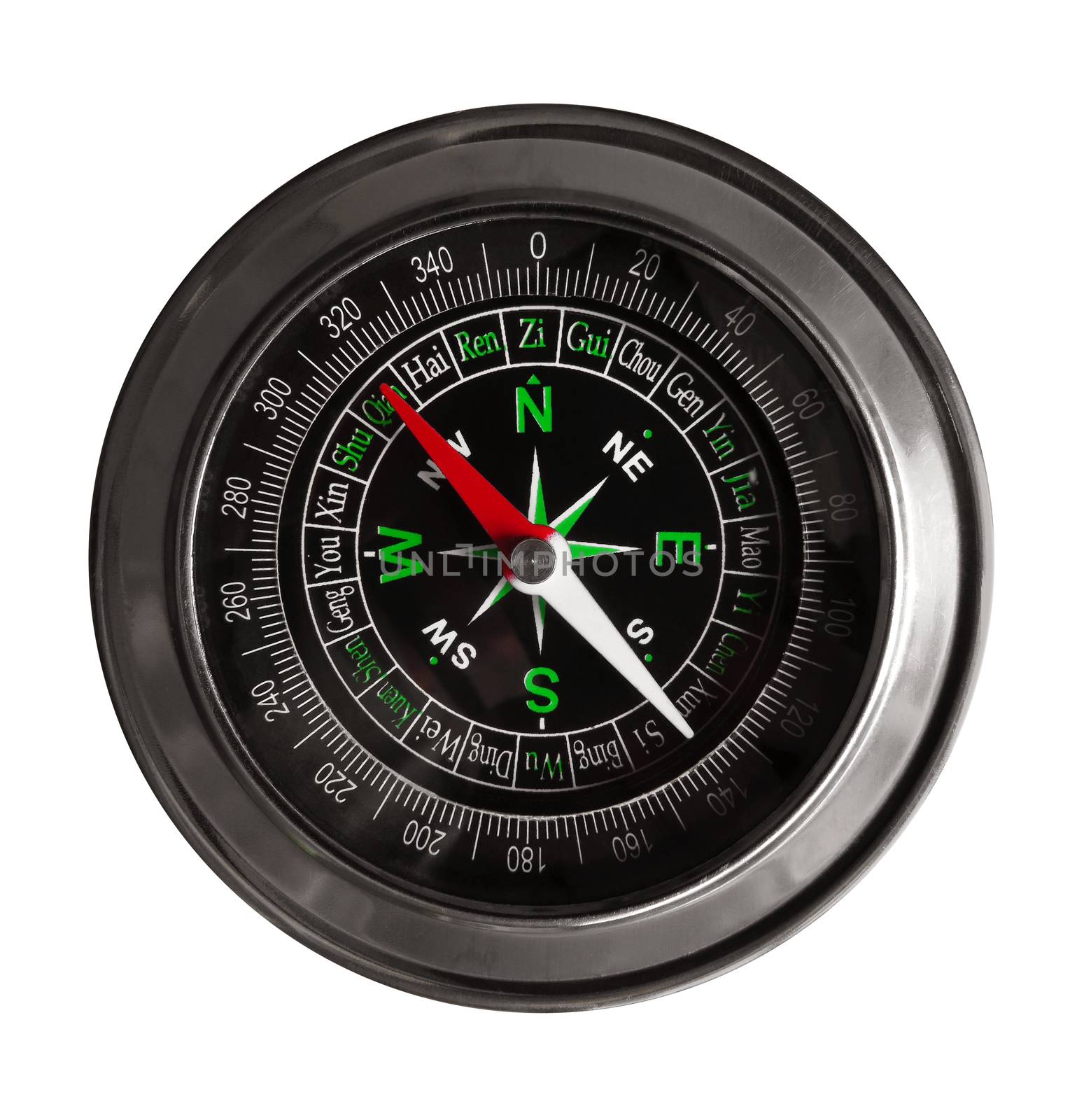 Compass isolated on white. Clipping Path included.