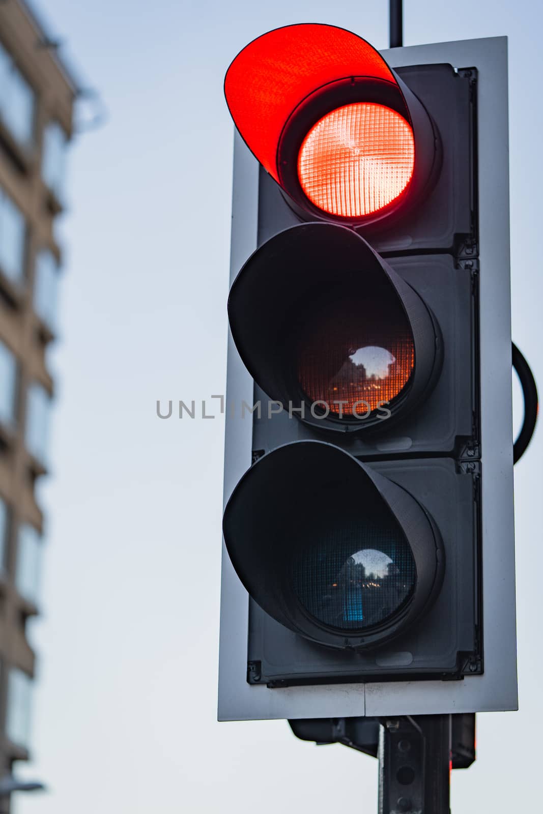 A Close-up of a UK Traffic Light