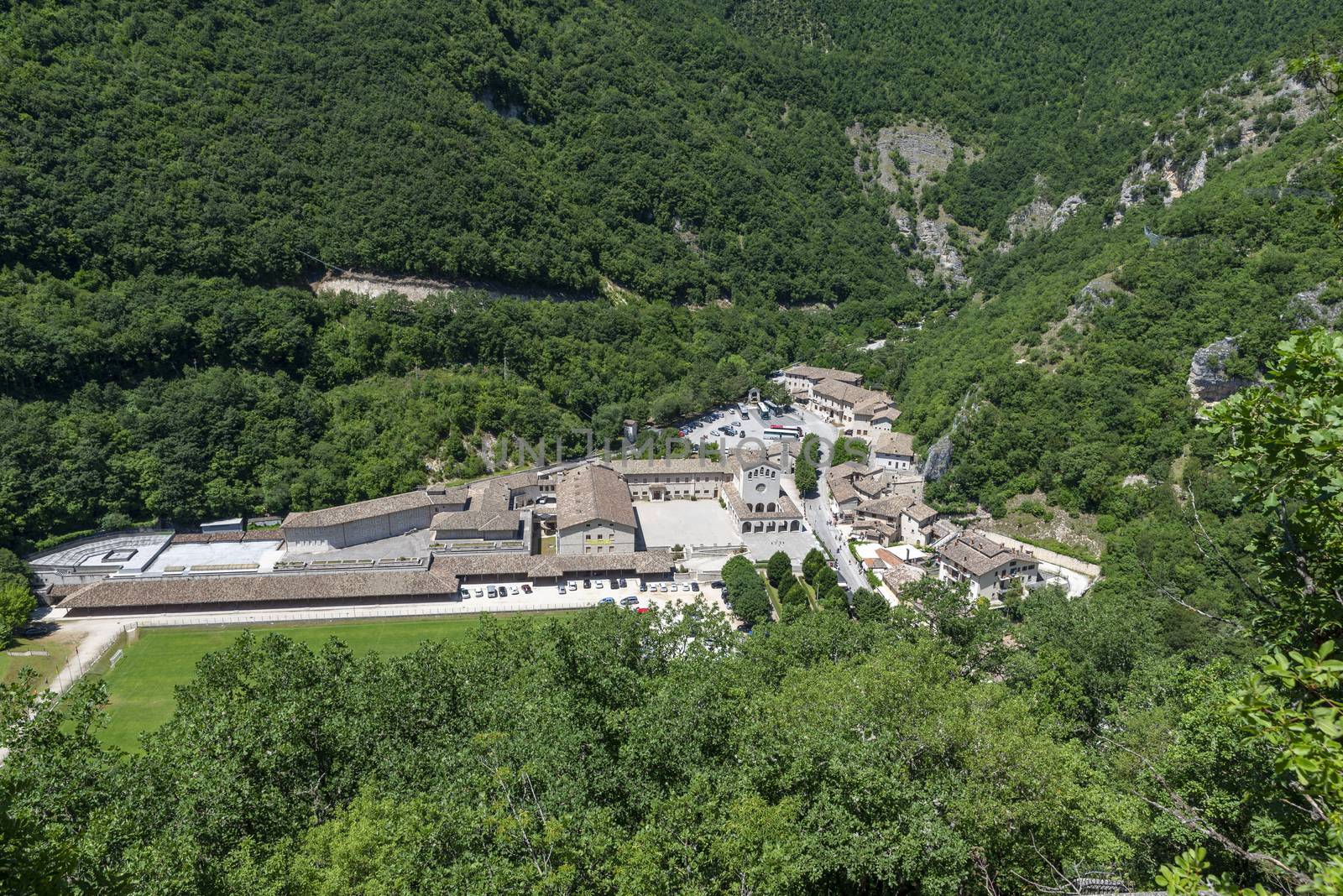Rocca Porena landscape seen from the rock sanctuary where Santa Rita prayed