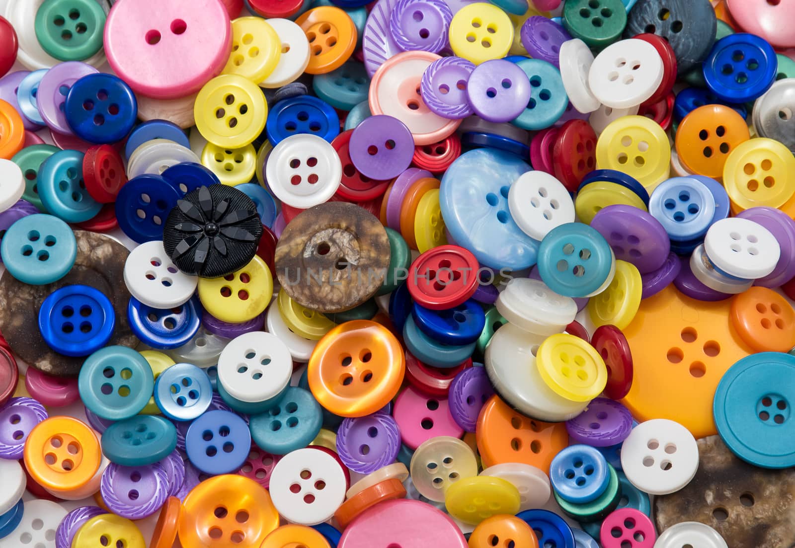 Assorted Buttons Background