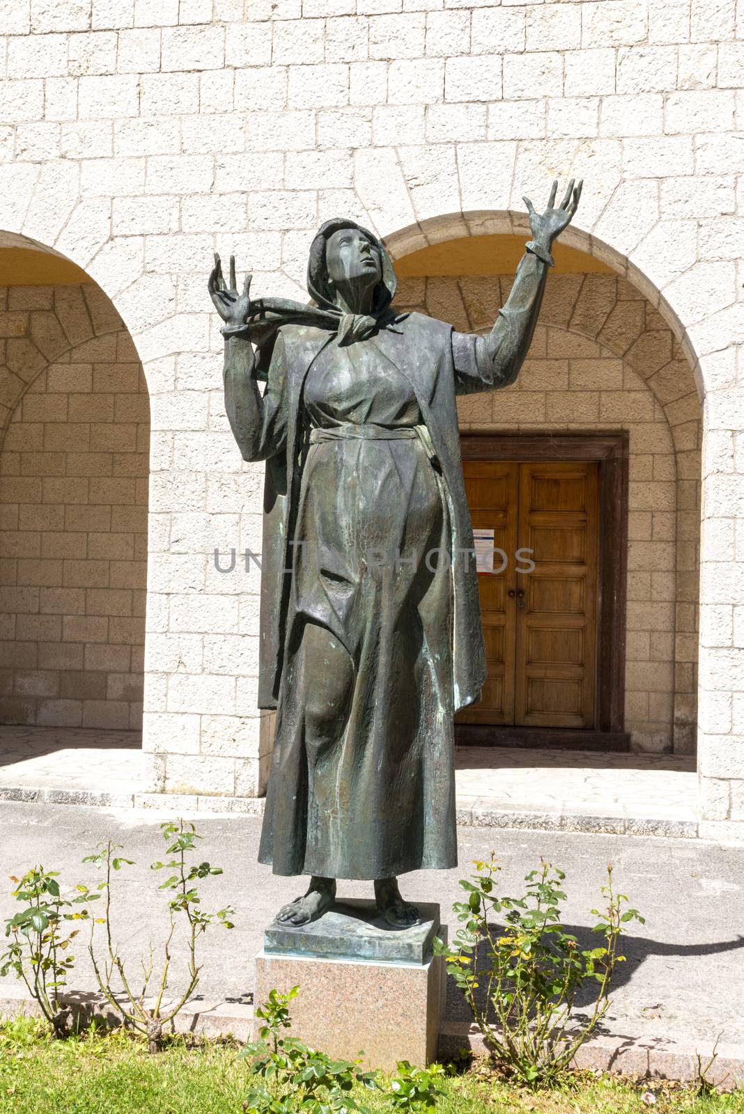 statue of saint Rita in the sanctuary in rocca porena by carfedeph