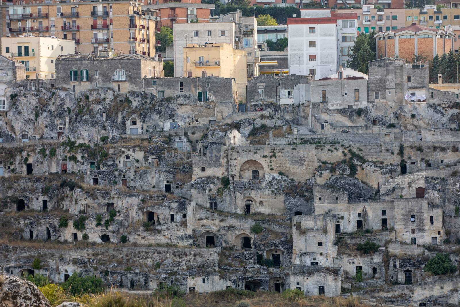 Panoramic view of Sassi di Matera a historic district in the city of Matera from the Belvedere di Murgia Timone,  Basilicata, Italy  by wjarek