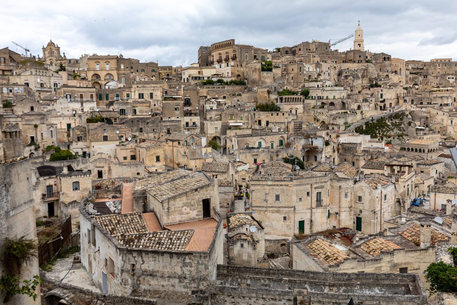 View of the Sassi di Matera a historic district in the city of Matera, Basilicata. Italy by wjarek