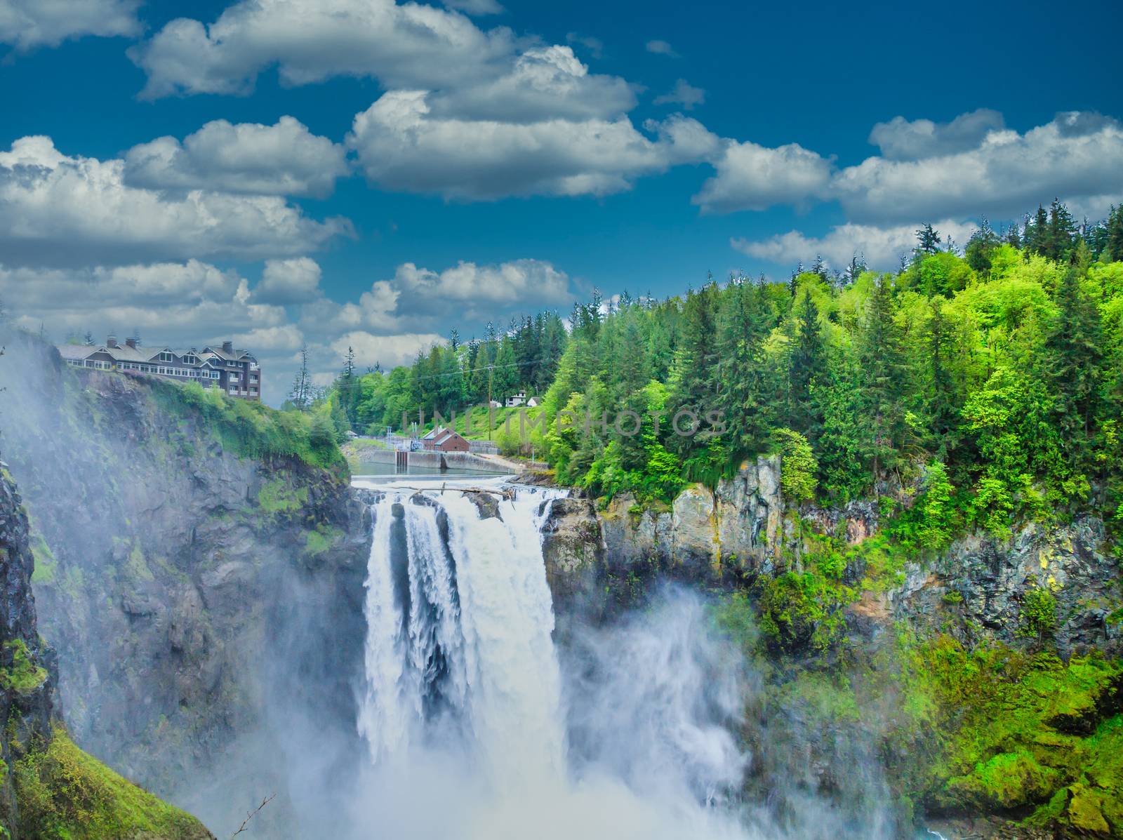 Snoqualmie Falls near Seattle, Washington in the Pacific Northwest